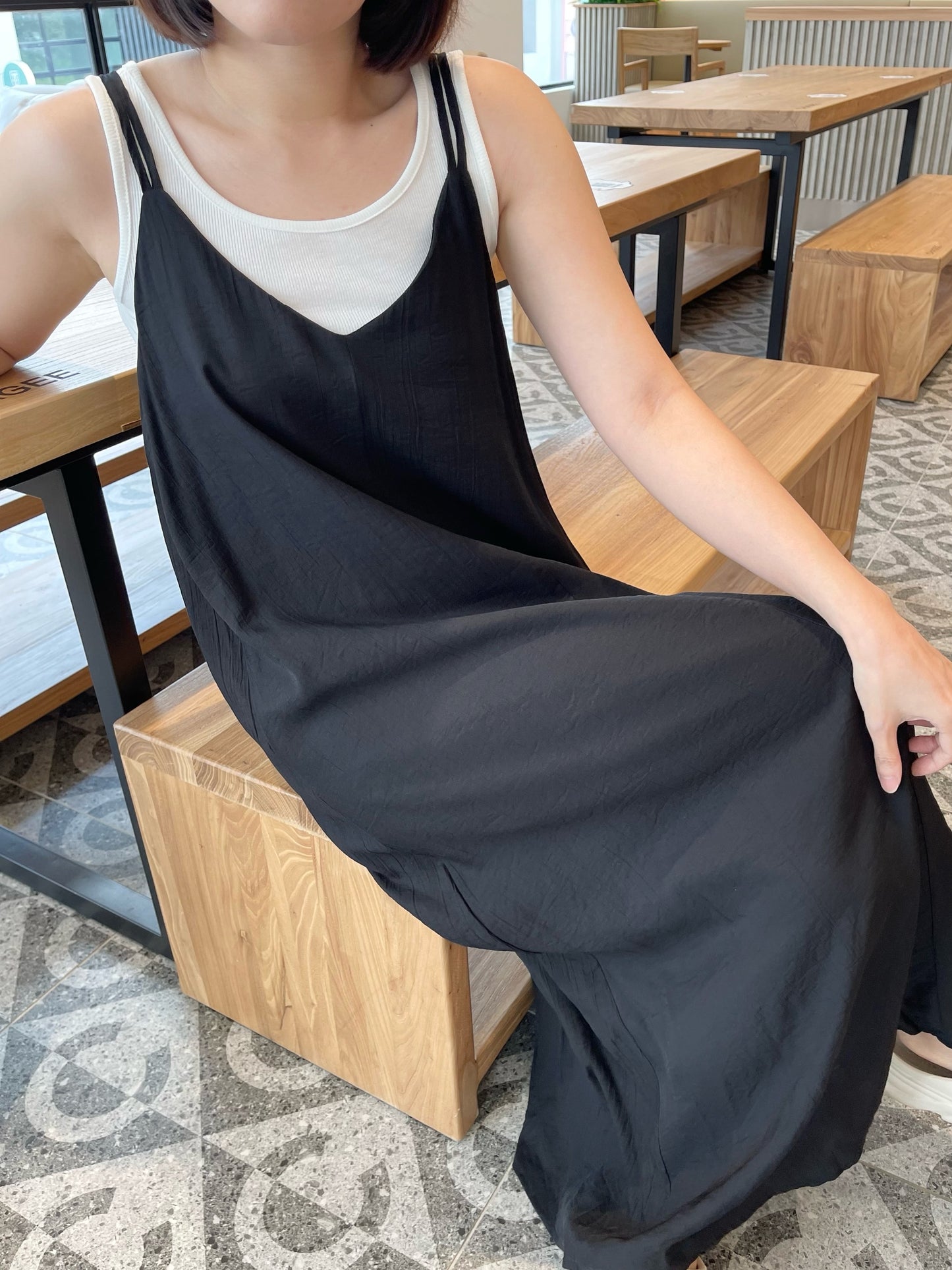 HELEN DRESS IN GREY/BLACK