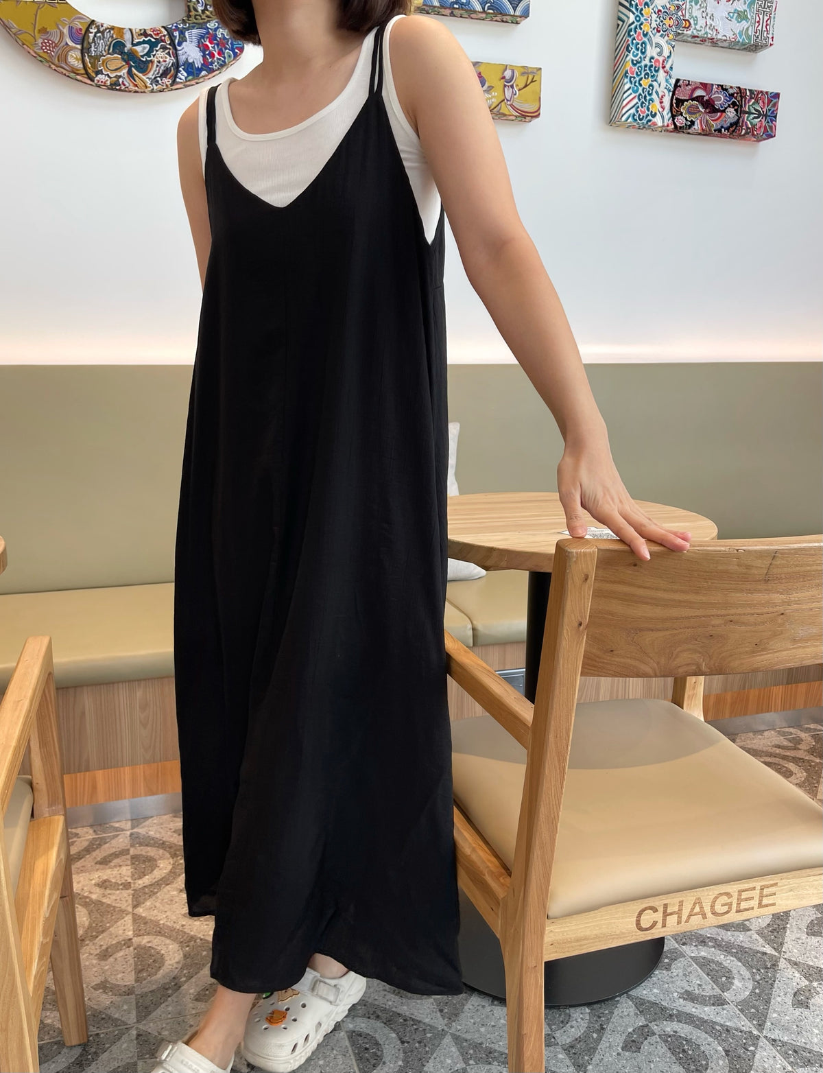 HELEN DRESS IN GREY/BLACK