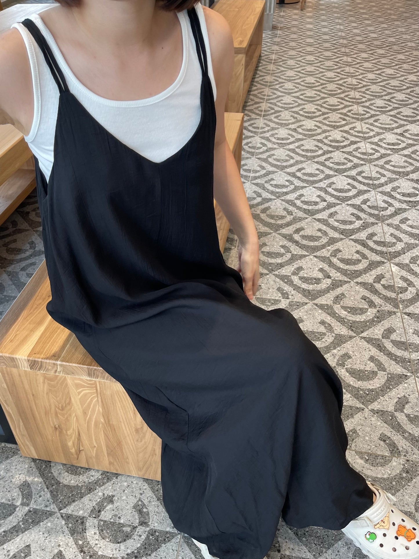 HELEN DRESS IN GREY/BLACK