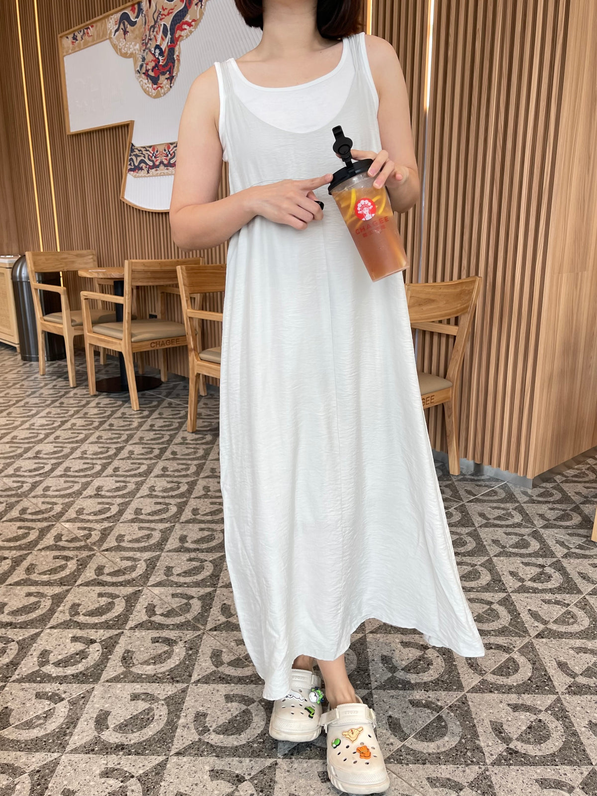HELEN DRESS IN GREY/BLACK