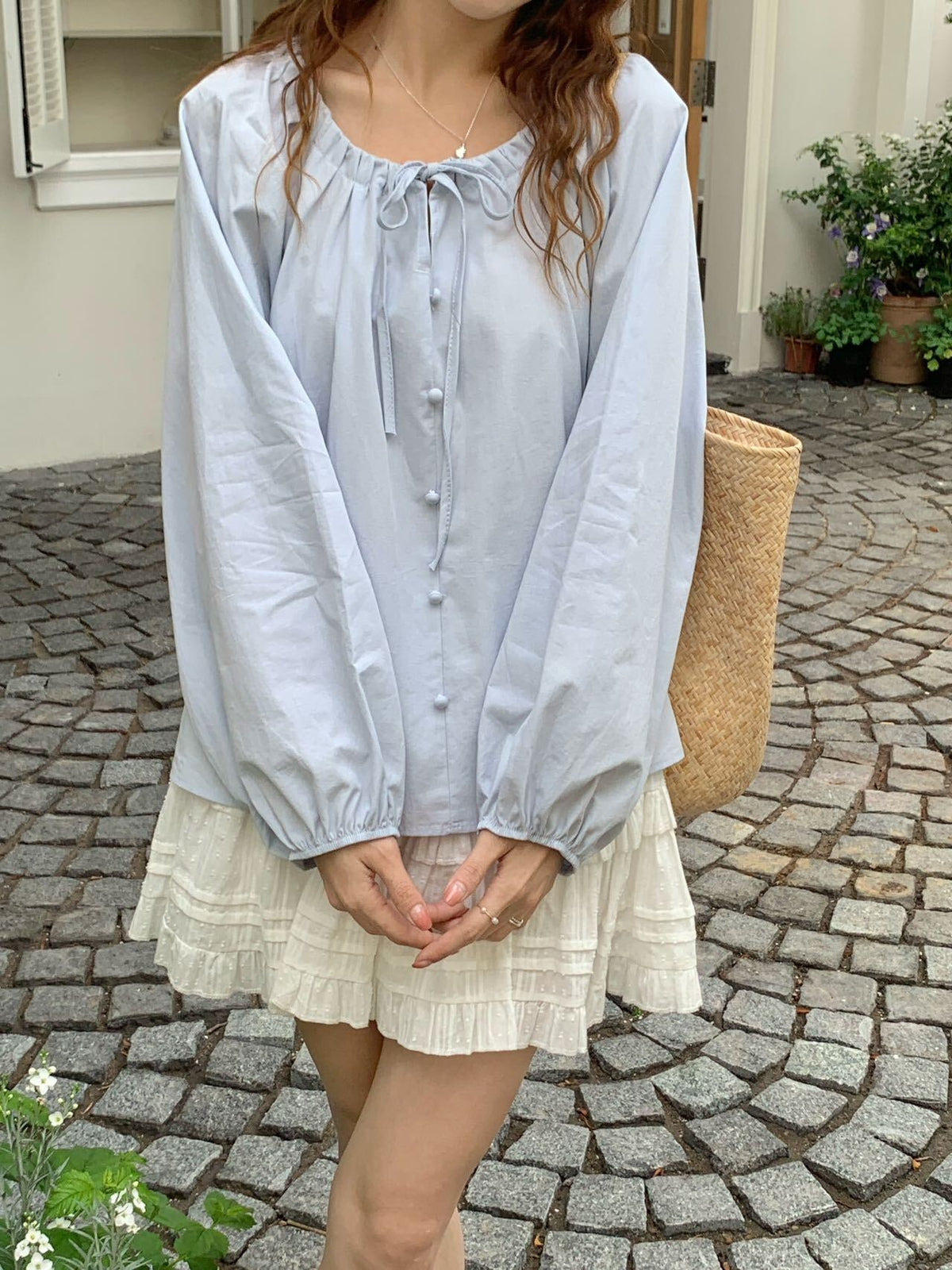 JOJO BLOUSE TOP IN BLUE