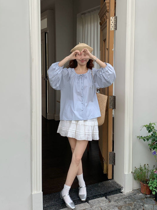 JOJO BLOUSE TOP IN BLUE