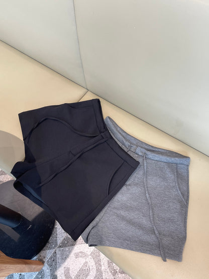TEDDY HIGHWAIST SHORT IN GREY/BLACK