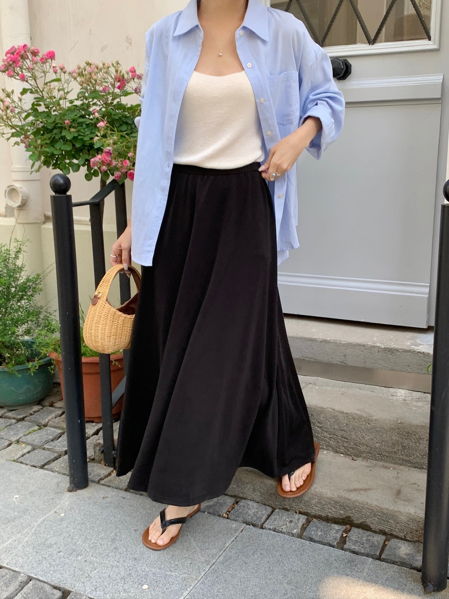 DODO HIGHWAIST SKIRT IN GREY/BLACK