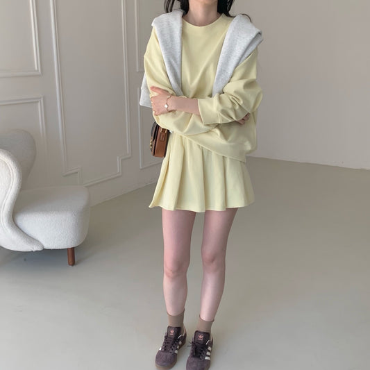 IA SWEATER SET IN YELLOW/GREY/BLUE