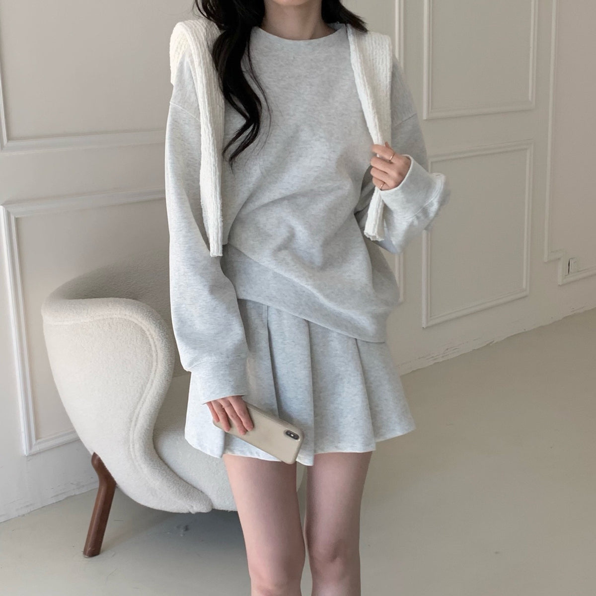 IA SWEATER SET IN YELLOW/GREY/BLUE