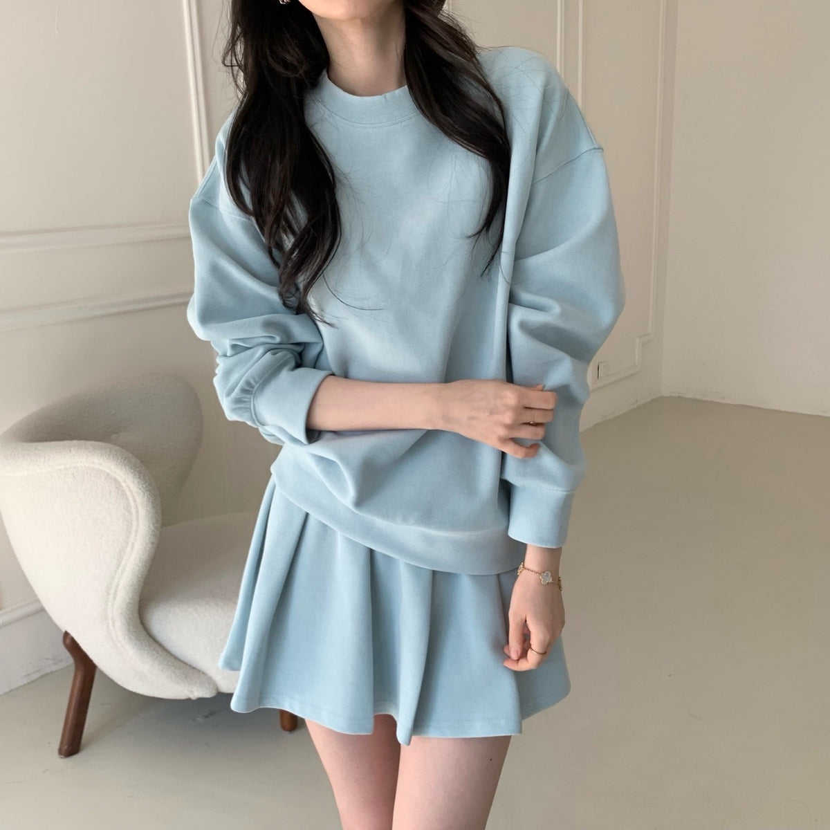 IA SWEATER SET IN YELLOW/GREY/BLUE