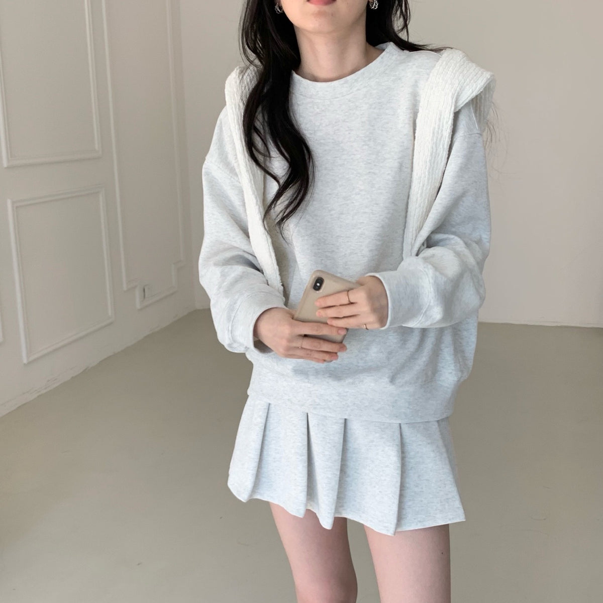 IA SWEATER SET IN YELLOW/GREY/BLUE