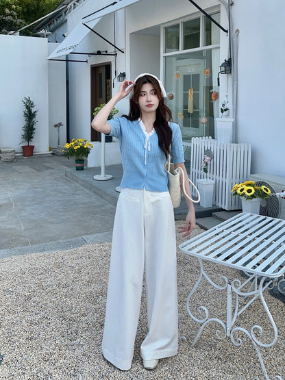 POLLY TROUSERS IN WHITE/GREY