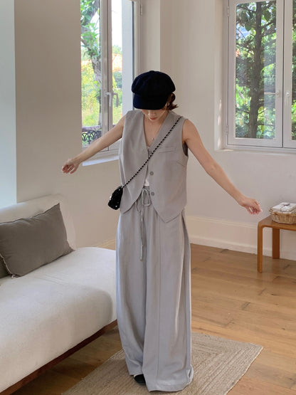 LILIAN VEST SET IN GREY