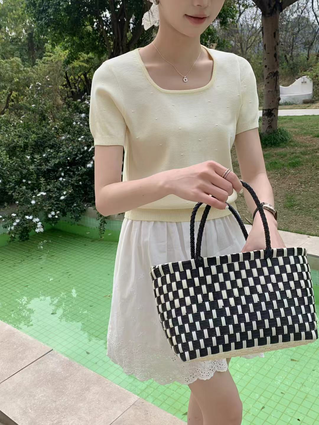 NORA KNIT TOP IN BEIGE/YELLOW/GREEN/BLUE