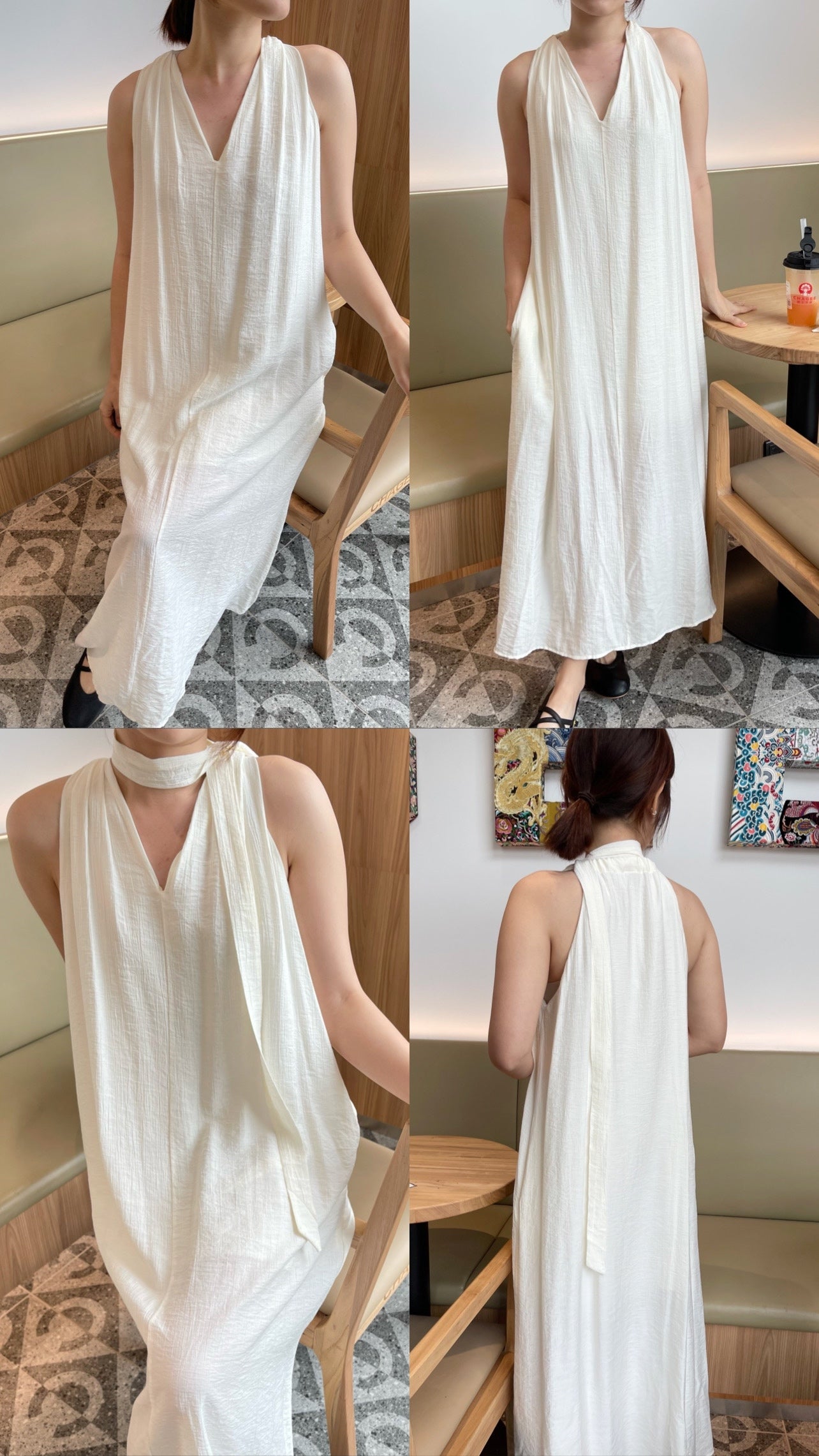 KARA DRESS IN BLACK/CREAM