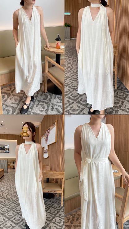 KARA DRESS IN BLACK/CREAM