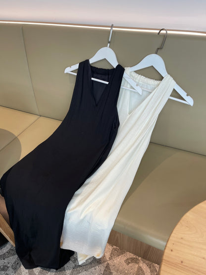 KARA DRESS IN BLACK/CREAM