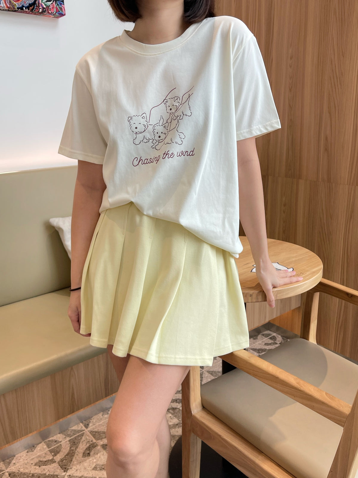 MY DOG TEE IN WHITE/PINK/BEIGE/GREY