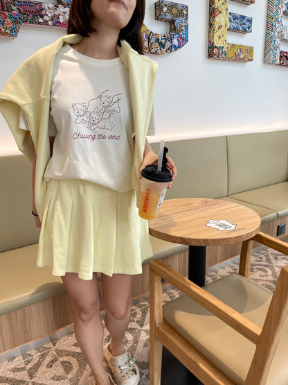 MY DOG TEE IN WHITE/PINK/BEIGE/GREY