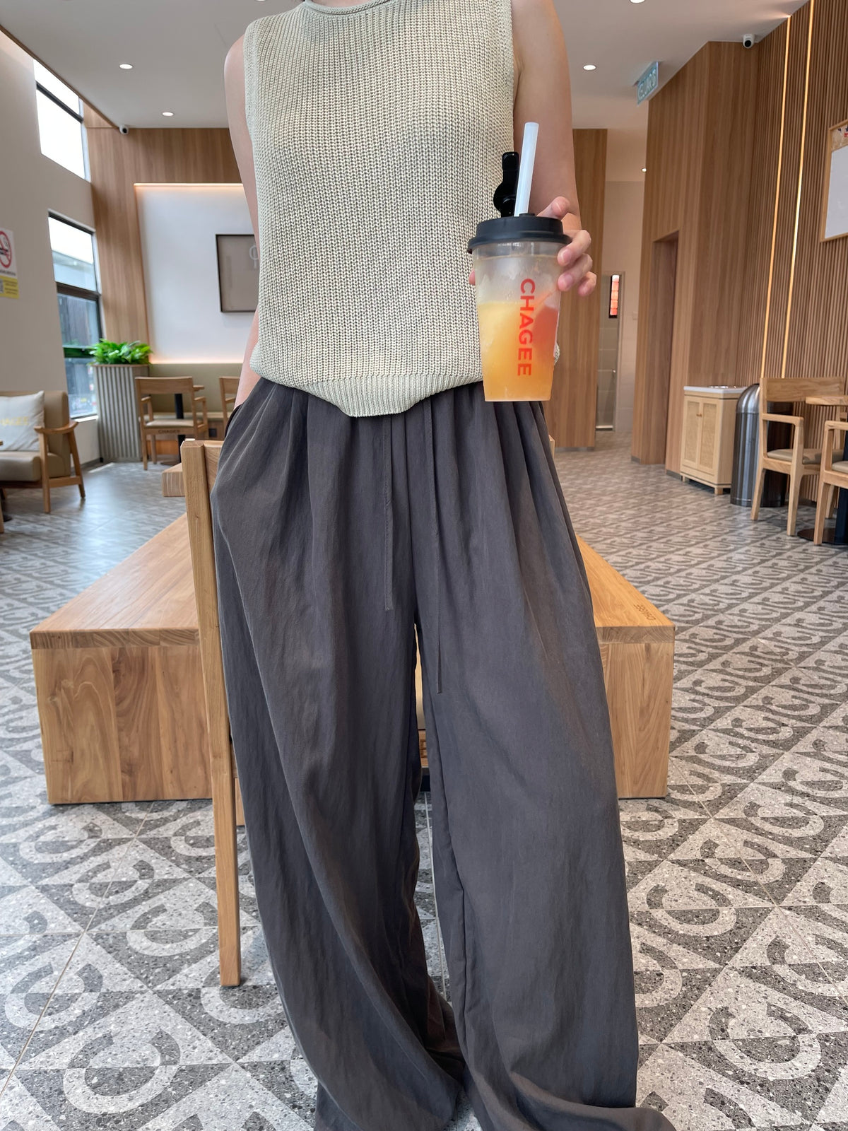 KONICO TROUSERS IN BEIGE/BROWN