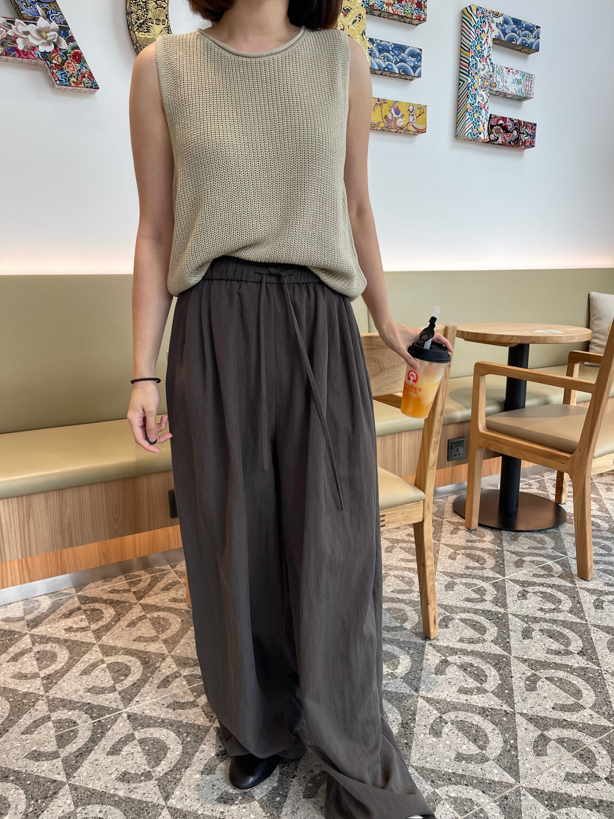 KONICO TROUSERS IN BEIGE/BROWN