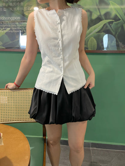WHTIE LACE SINGLET TOP