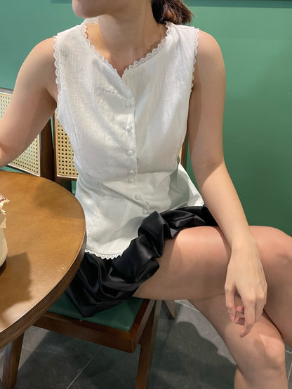 WHTIE LACE SINGLET TOP