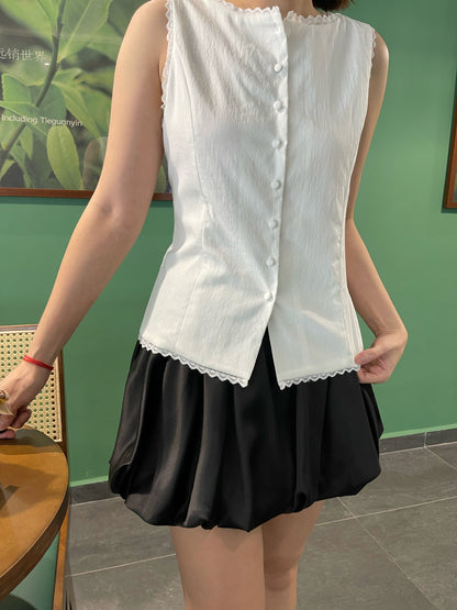 WHTIE LACE SINGLET TOP