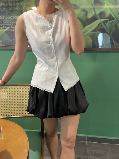WHTIE LACE SINGLET TOP