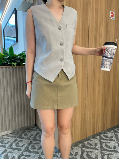 MAVA HIGHWAIST SKIRT IN KHAKI