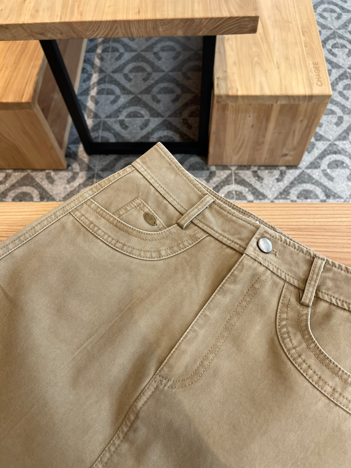 MAVA HIGHWAIST SKIRT IN KHAKI