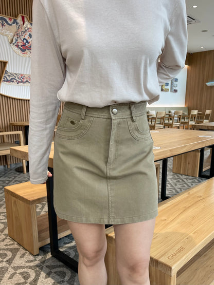 MAVA HIGHWAIST SKIRT IN KHAKI