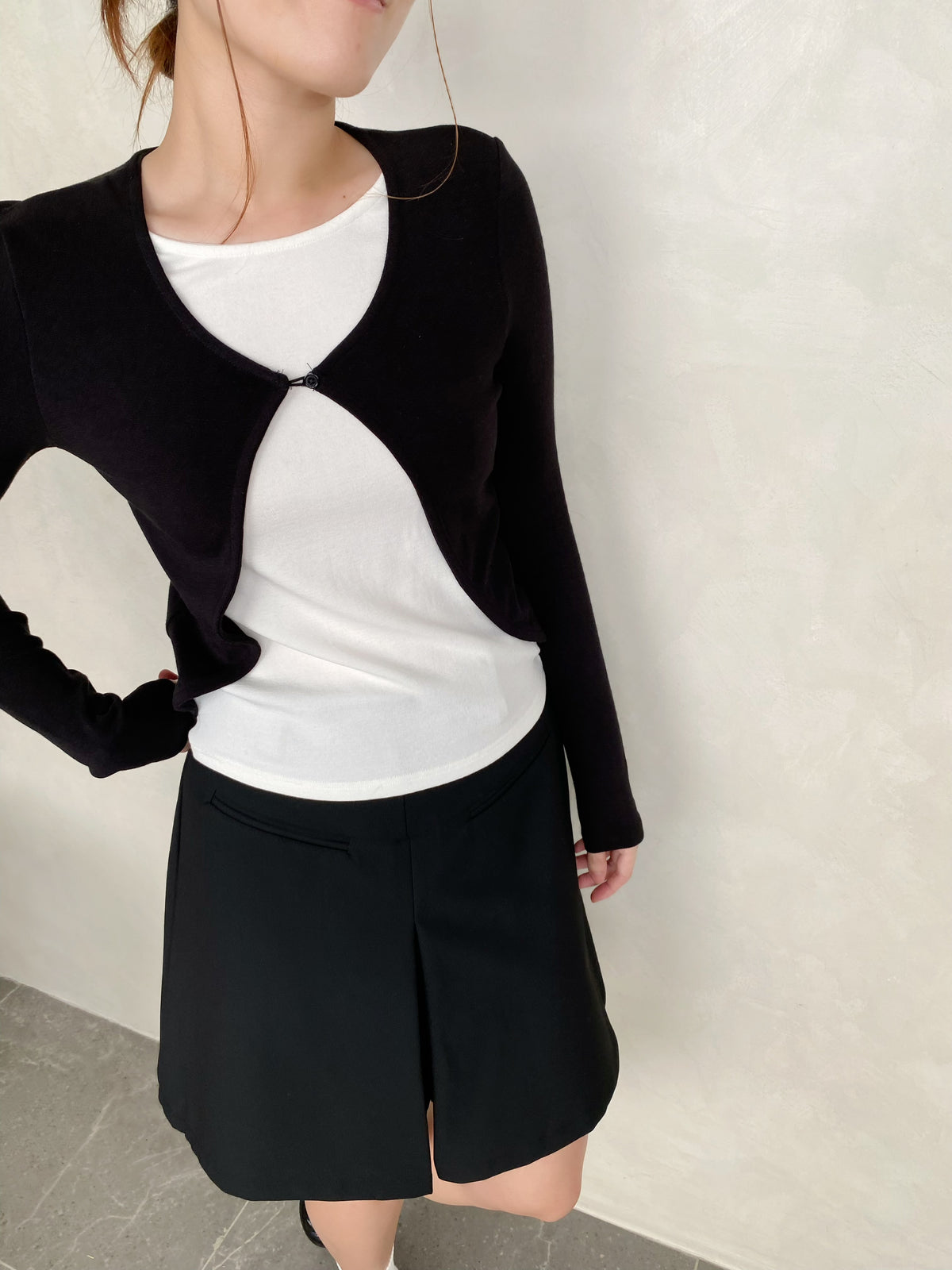 DOBI LONG SLEEVE TOP IN BROWN/BLACK