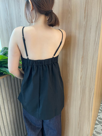 BELLA SINGLET TOP IN BEIGE/BLACK