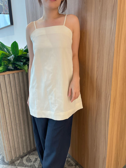 BELLA SINGLET TOP IN BEIGE/BLACK
