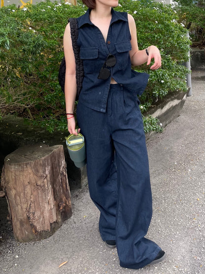 YURIS DENIM SET (TOP+BOTTOM)