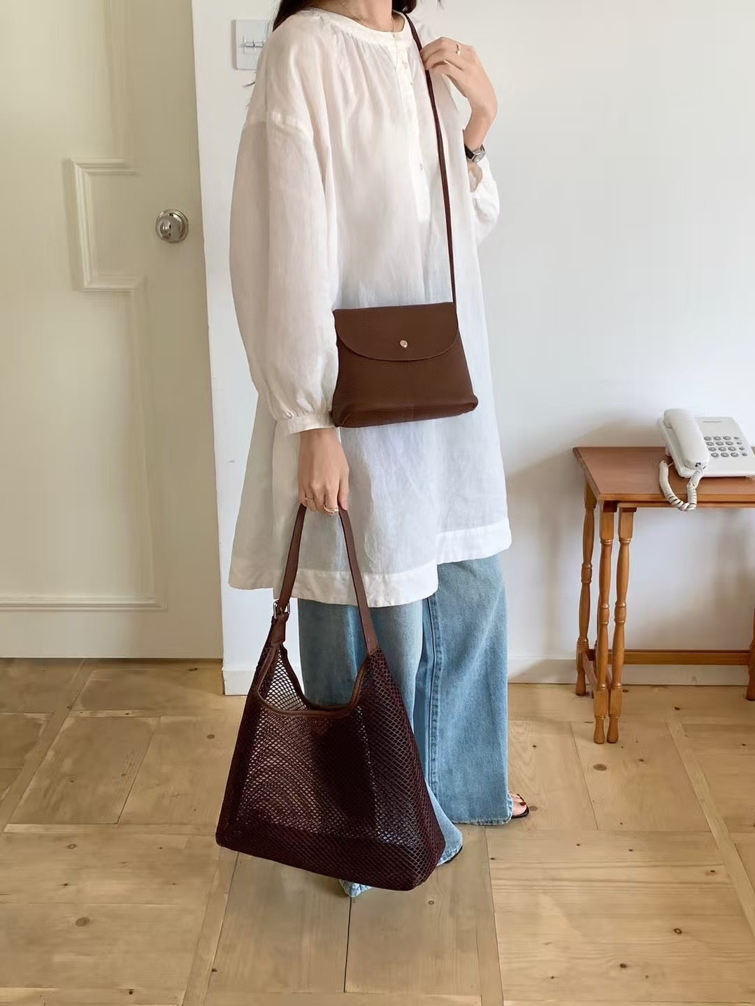 BUCKET BROWN BAG 2IN1