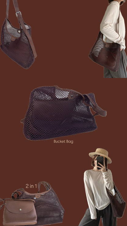 BUCKET BROWN BAG 2IN1