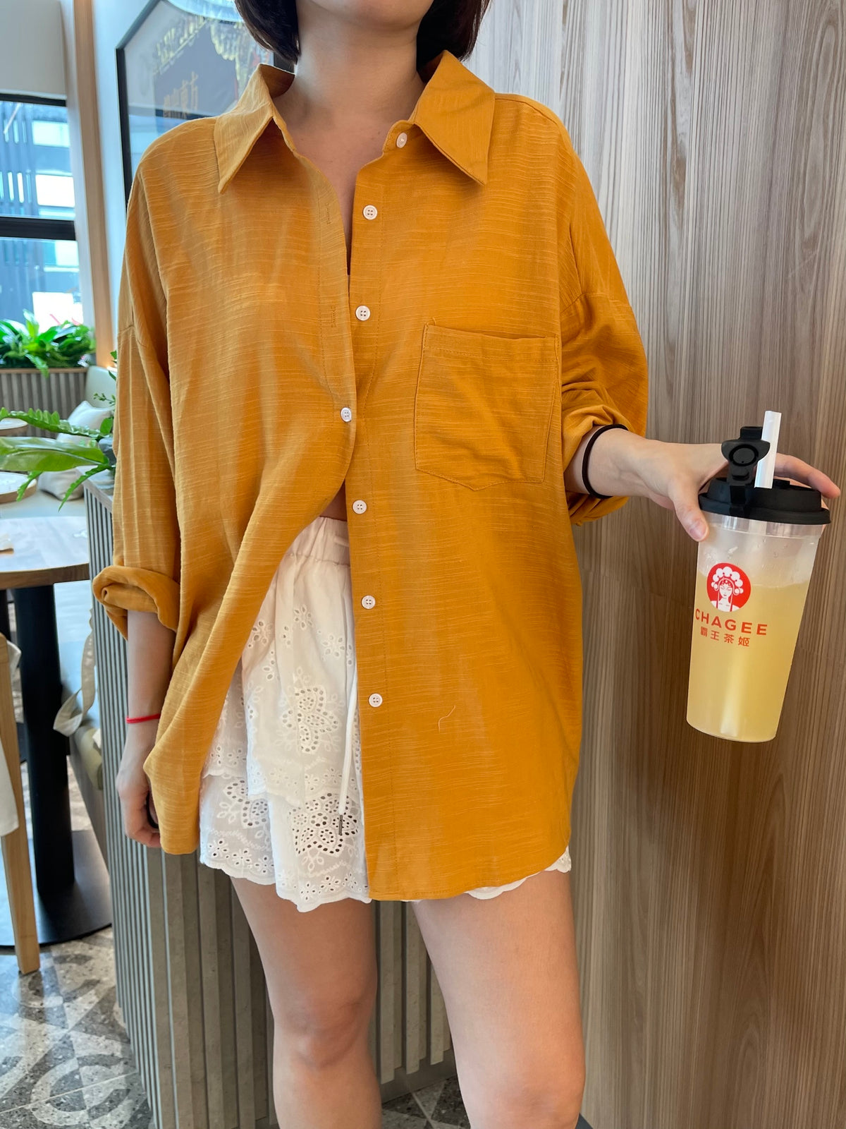 OVERSIZED BLOUSE IN ORANGE