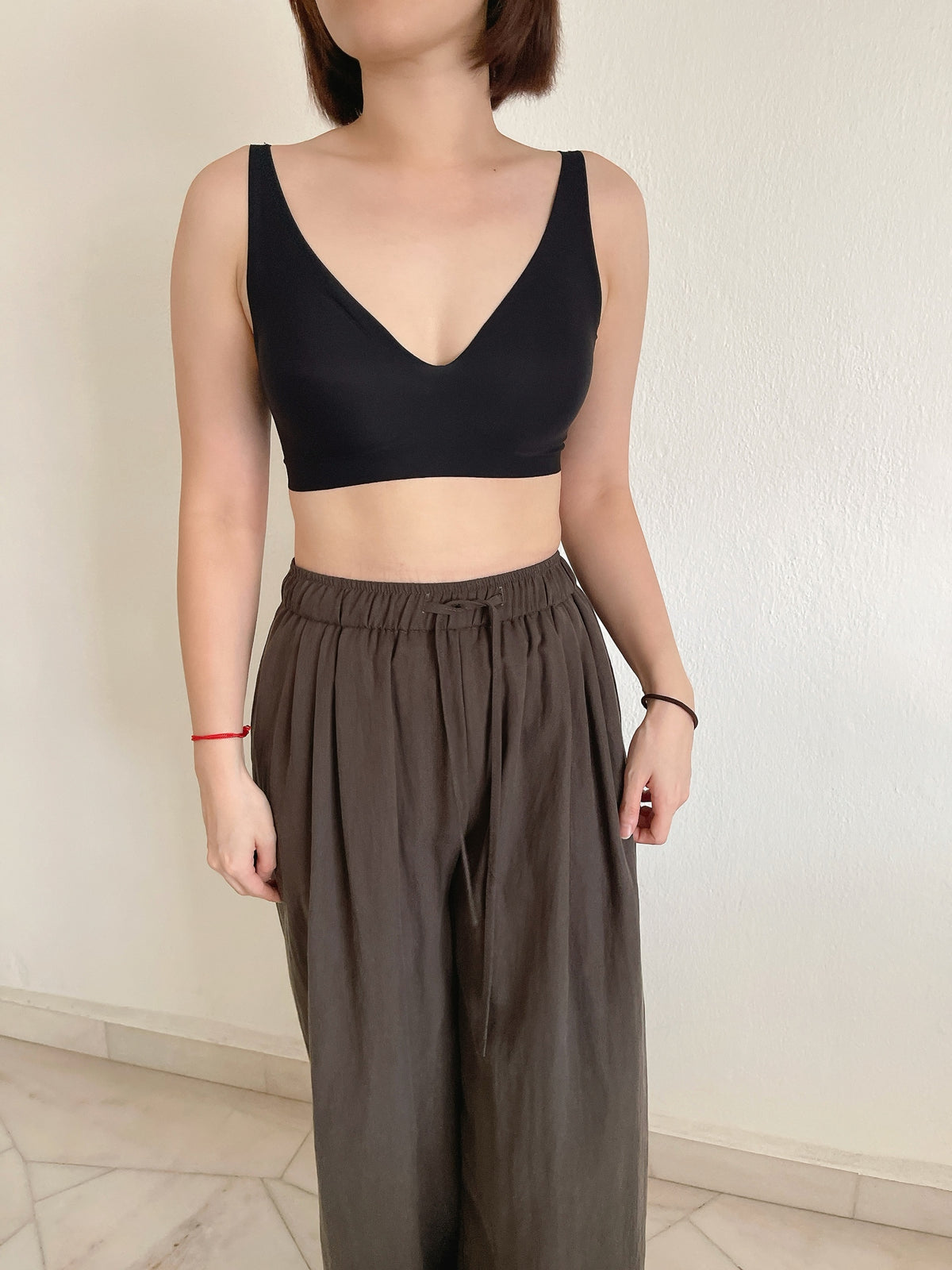 V NECK BRA TOP