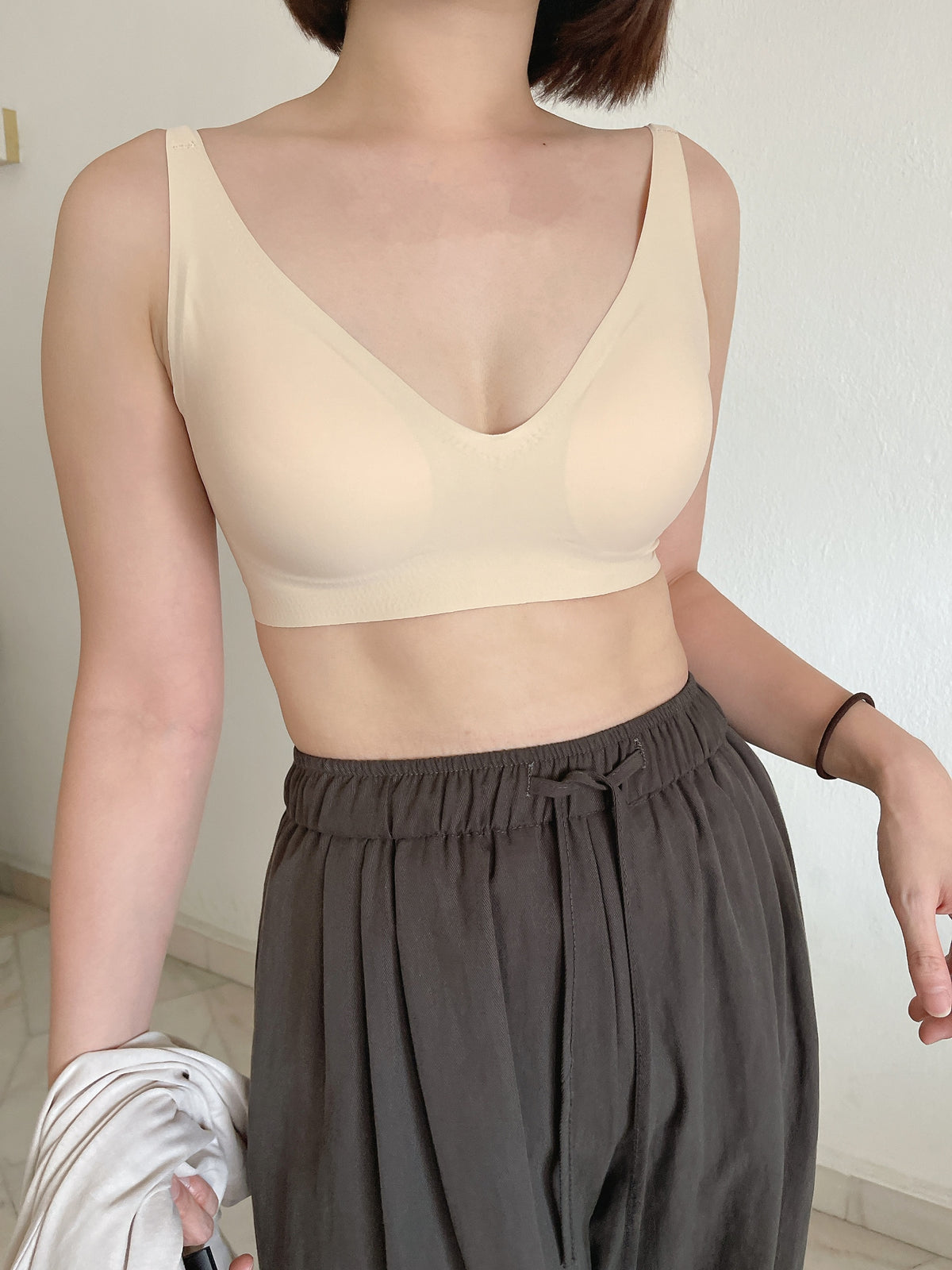 V NECK BRA TOP