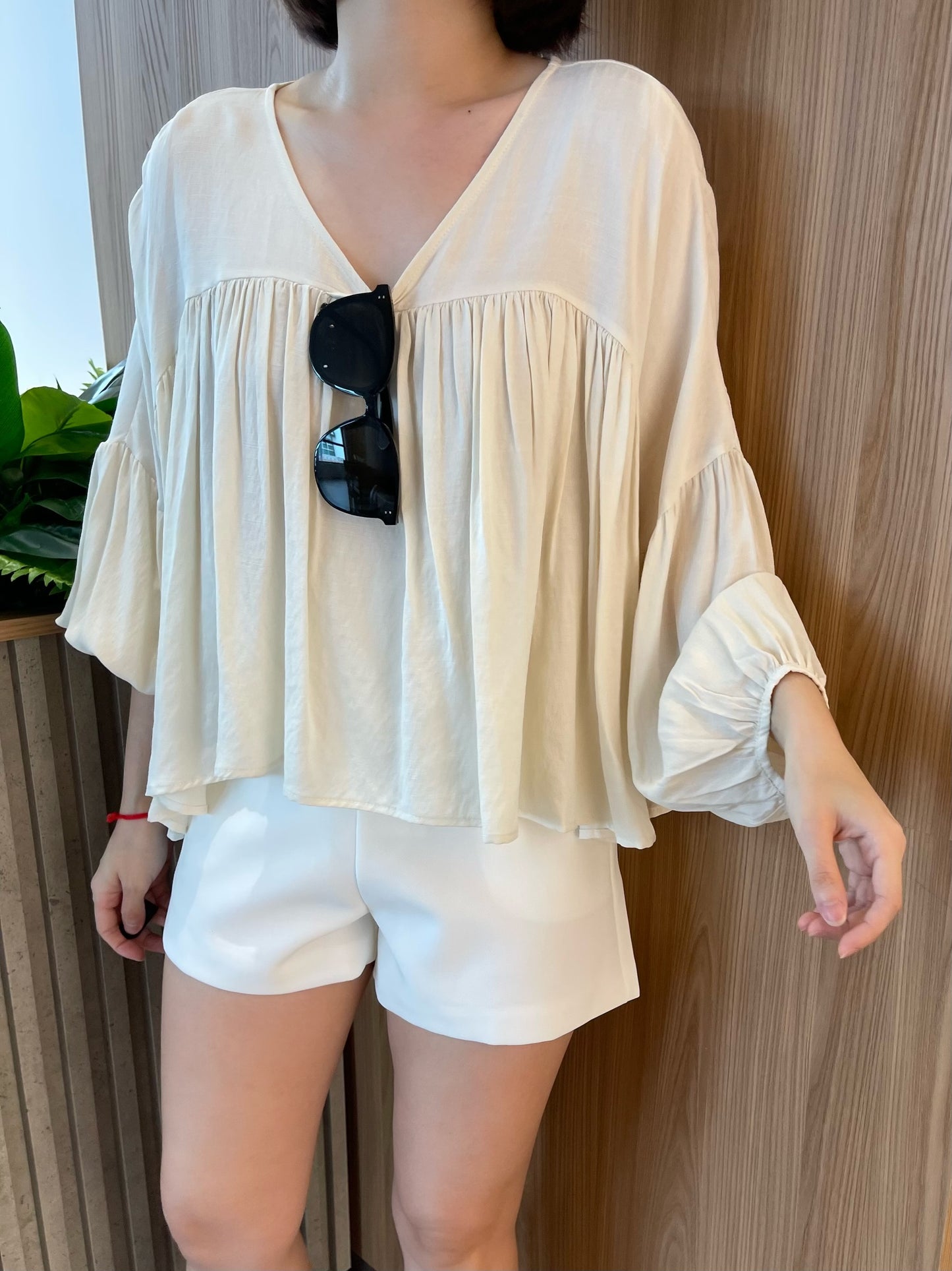 VERRIS BLOUSE TOP IN WHITE/BLACK/BEIGE/KHAKI/BROWN