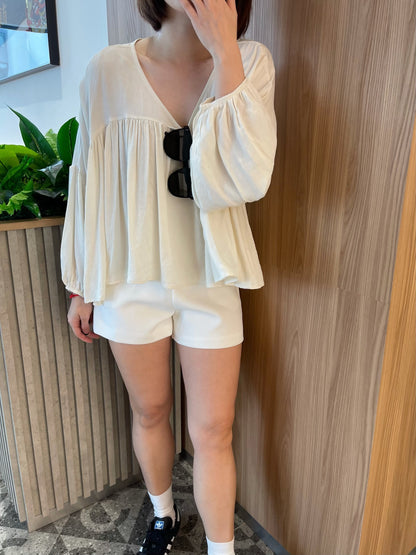 VERRIS BLOUSE TOP IN WHITE/BLACK/BEIGE/KHAKI/BROWN