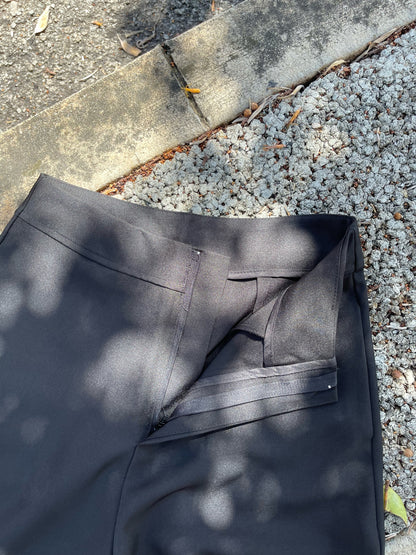 GLORIA HIGH WAIST TROUSERS IN BLACK/GREY