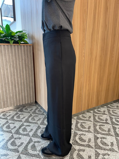 GLORIA HIGH WAIST TROUSERS IN BLACK/GREY