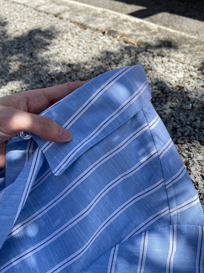 GAMI LINEN BLOUSE IN BLUE