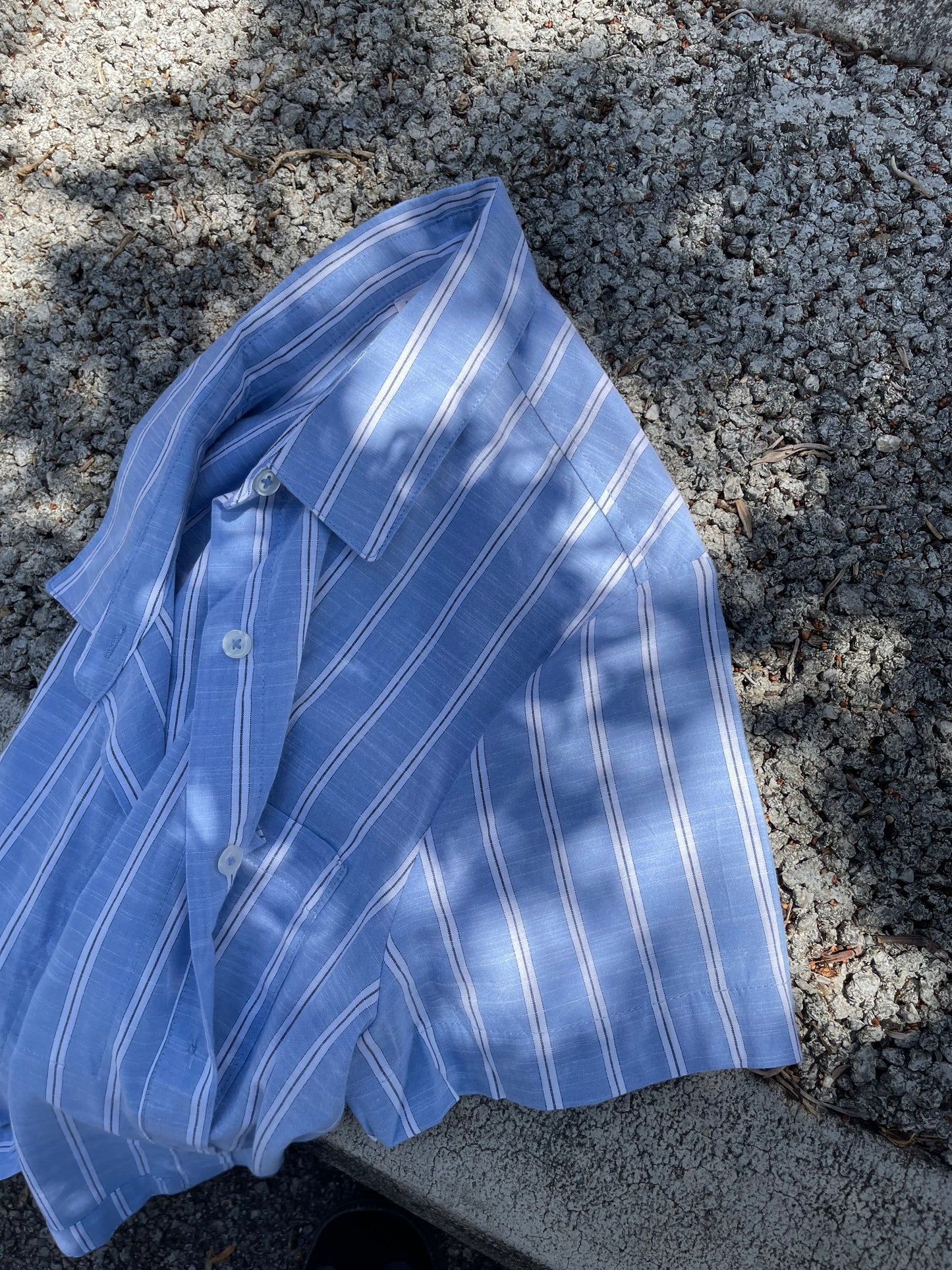 GAMI LINEN BLOUSE IN BLUE