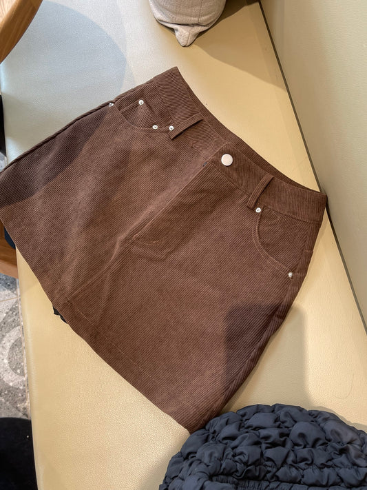 JOJO CORDUROY HIGH WAIST SKIRT