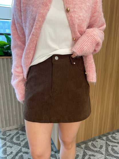 JOJO CORDUROY HIGH WAIST SKIRT