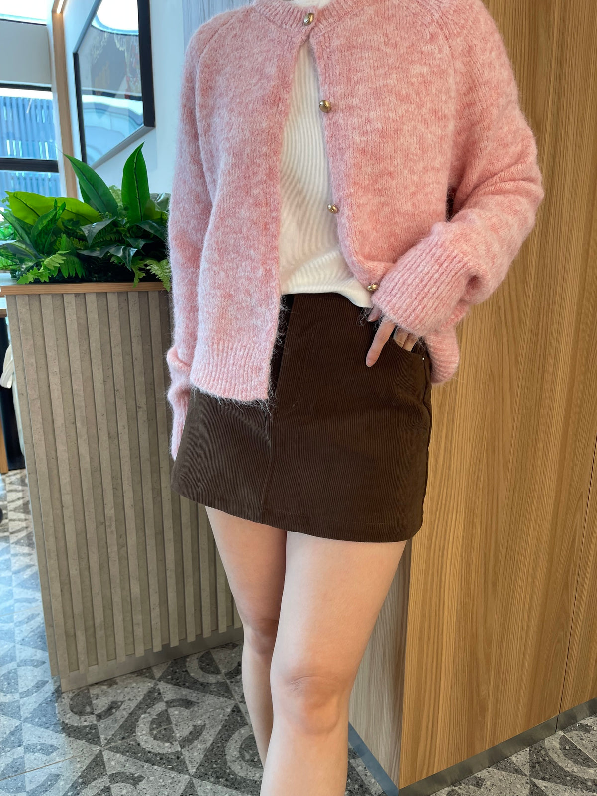 JOJO CORDUROY HIGH WAIST SKIRT