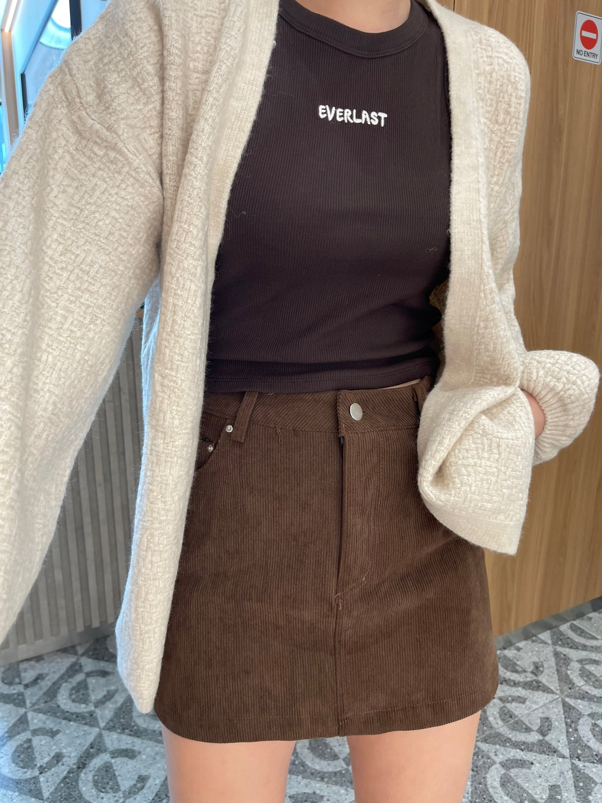 JOJO CORDUROY HIGH WAIST SKIRT