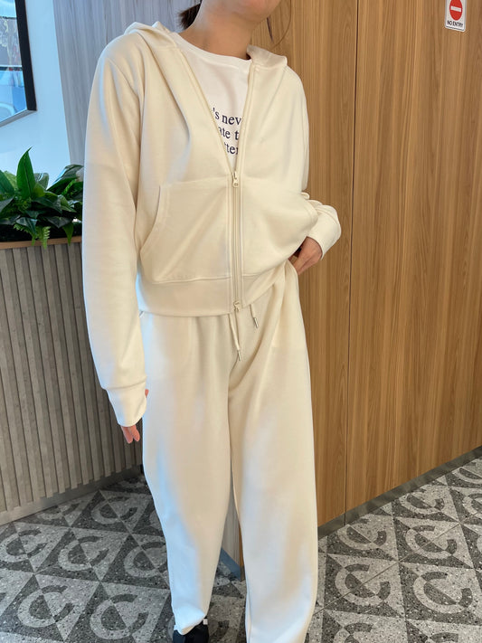 STELLA HOODIE SET IN BEIGE/GREY/BLACK