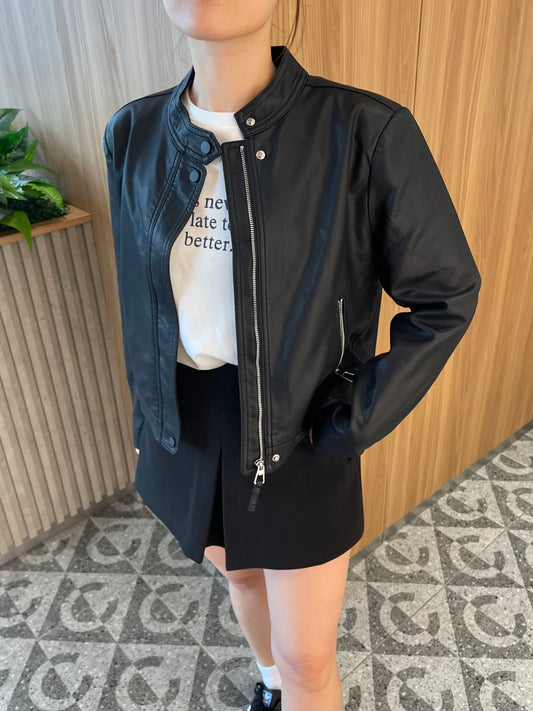 BELLA BLACK LEATHER JACKET